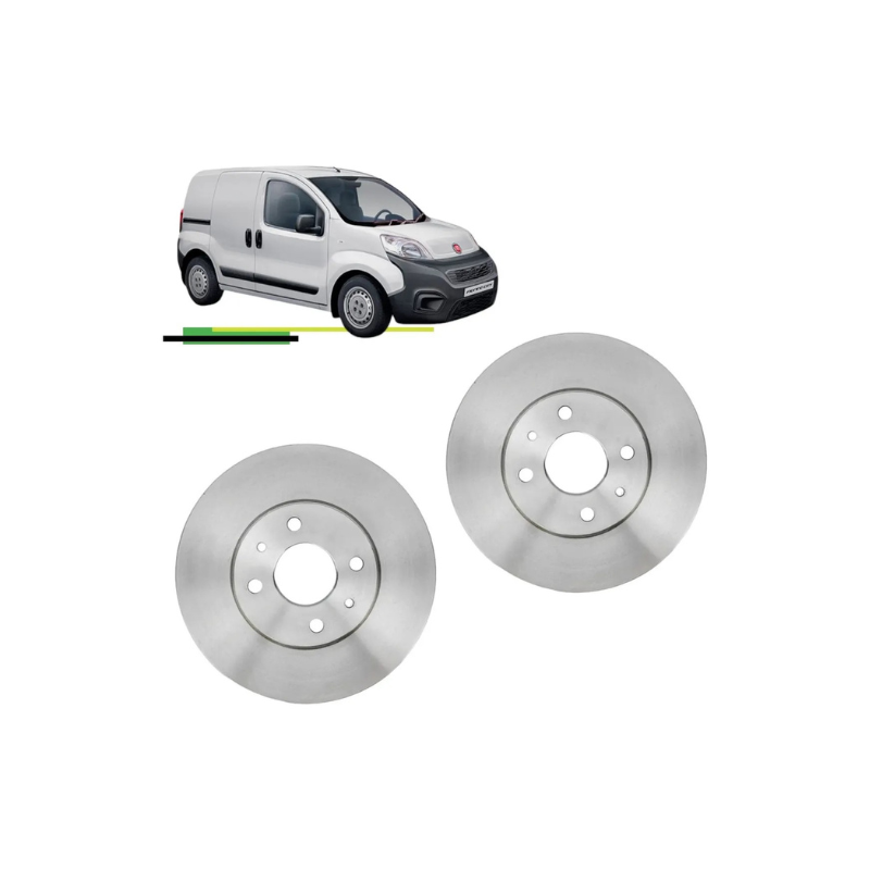 Par de discos de freno delanteros Fiat Fiorino City